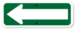 12in Wide Arrow Left Sign