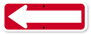 12in Wide Arrow Left Sign