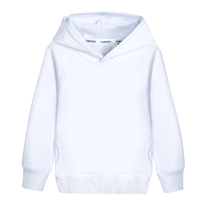 Printed White Hooded Sweatshirt